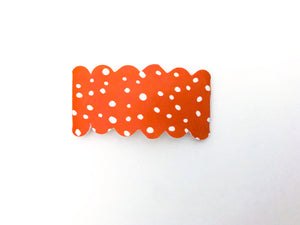 Snap Clip Orange Polka Dot